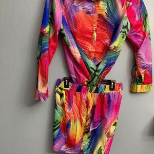 Vibrant Multicolor Women's Robe
